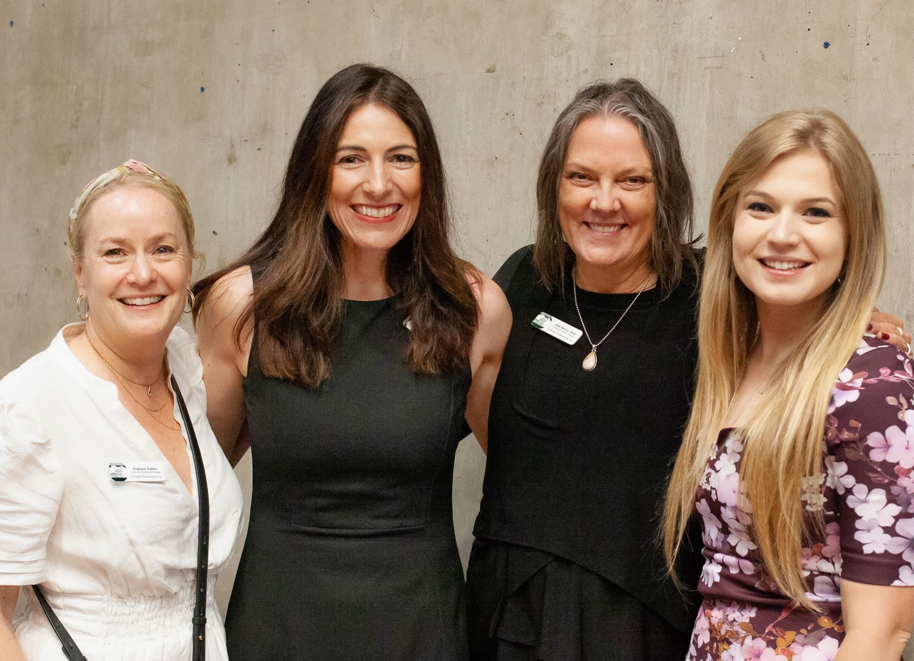 L to r<br />
Stephanie Bakken, Jennifer Orrigo Charles, Kate McCoy, Katie Peterson